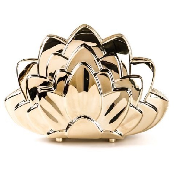 Charlotte Olympia Gold Lotus Clutch - Picture 3 of 3